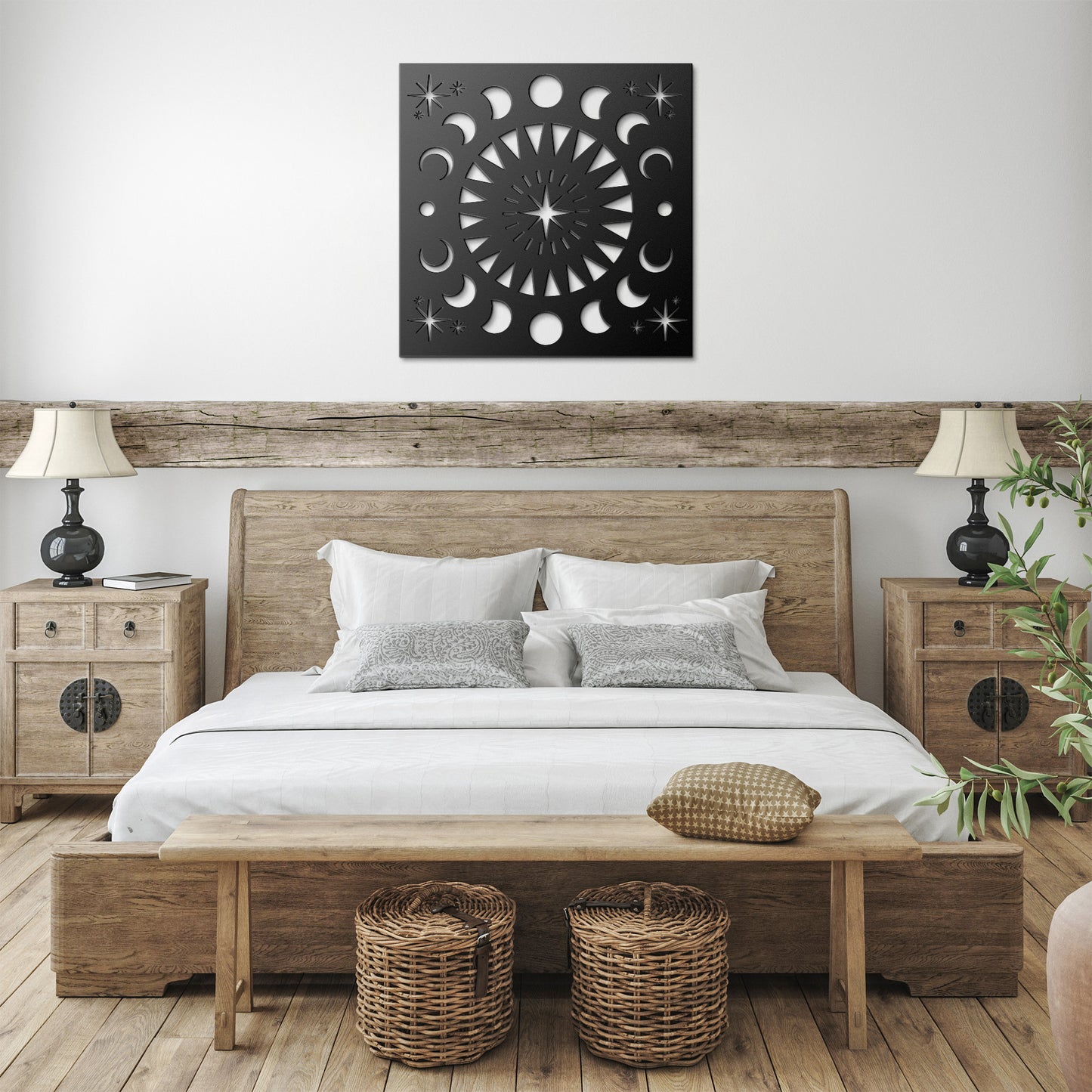 Sun, Moon and Stars Metal Wall Art
