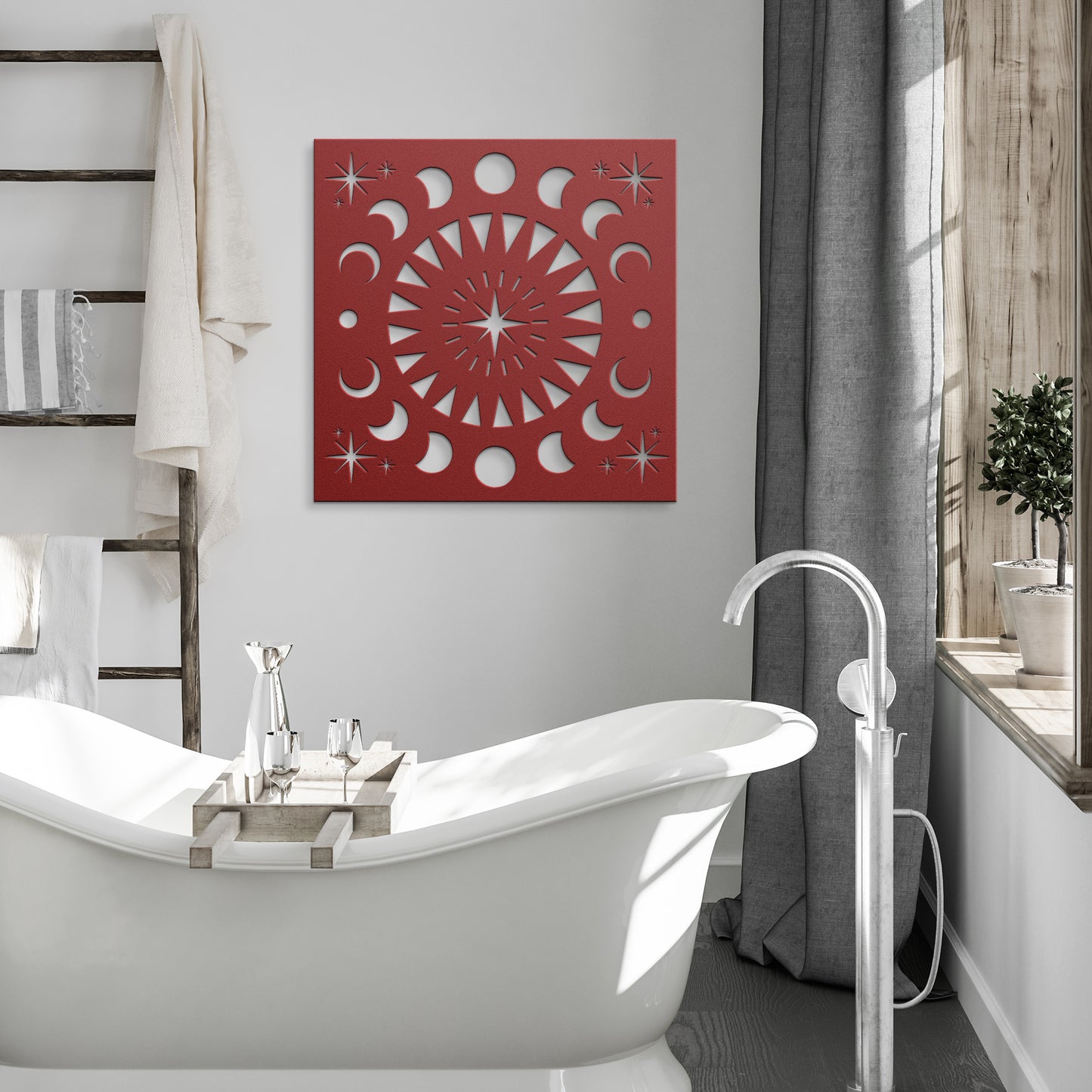 Sun, Moon and Stars Metal Wall Art