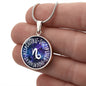 Capricorn Circle Pendant Necklace