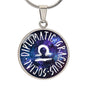 Libra Circle Pendant Necklace