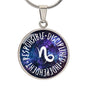Capricorn Circle Pendant Necklace