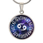 Cancer Circle Pendant Necklace