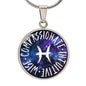 Pisces Circle Pendant Necklace