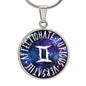 Gemini Circle Pendant Necklace