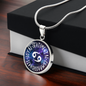 Cancer Circle Pendant Necklace