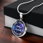 Aquarius Circle Pendant Necklace