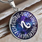 Capricorn Circle Pendant Necklace