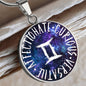 Gemini Circle Pendant Necklace