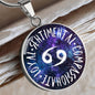 Cancer Circle Pendant Necklace