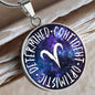 Aries Circle Pendant Necklace