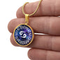Cancer Circle Pendant Necklace