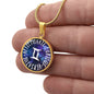 Gemini Circle Pendant Necklace