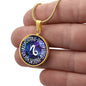 Capricorn Circle Pendant Necklace