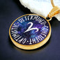Aries Circle Pendant Necklace