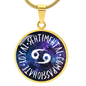 Cancer Circle Pendant Necklace