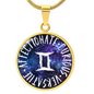 Gemini Circle Pendant Necklace
