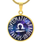 Libra Circle Pendant Necklace