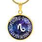 Capricorn Circle Pendant Necklace