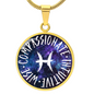Pisces Circle Pendant Necklace