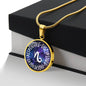 Capricorn Circle Pendant Necklace