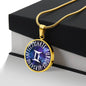 Gemini Circle Pendant Necklace