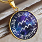 Aquarius Circle Pendant Necklace