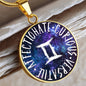 Gemini Circle Pendant Necklace