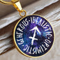 Sagittarius Circle Pendant Necklace