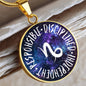 Capricorn Circle Pendant Necklace