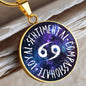 Cancer Circle Pendant Necklace