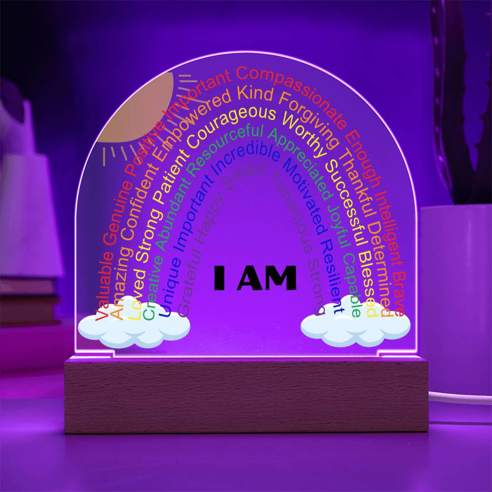 Rainbow Affirmations Acrylic Plaque