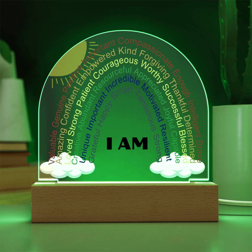 Rainbow Affirmations Acrylic Plaque