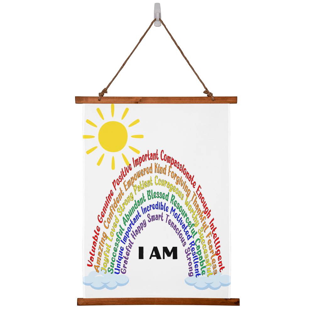 Rainbow Affirmation Wall Art | Daily Affirmation Wall Hanging