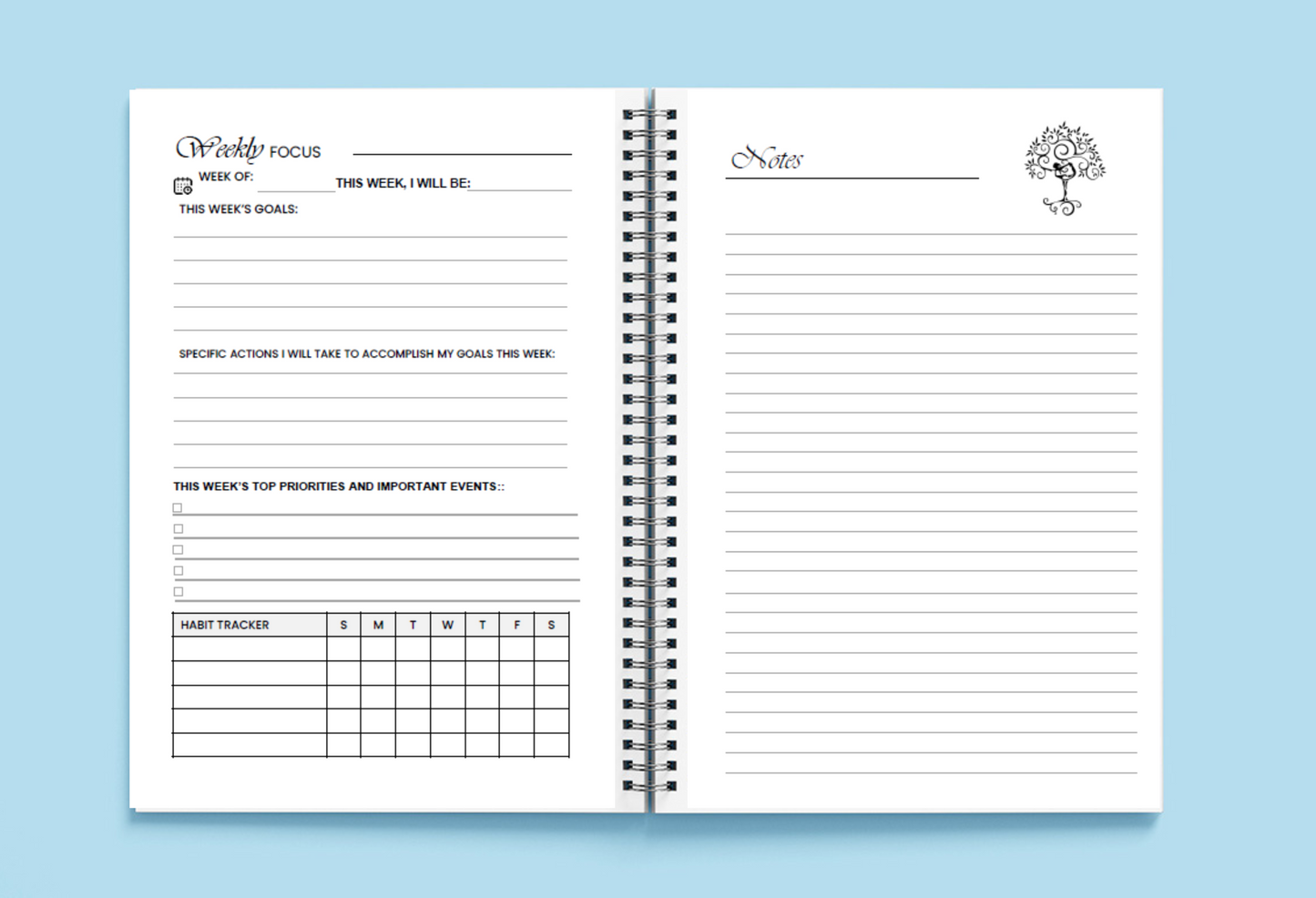 10 Week Manifestation Journal - Spiral