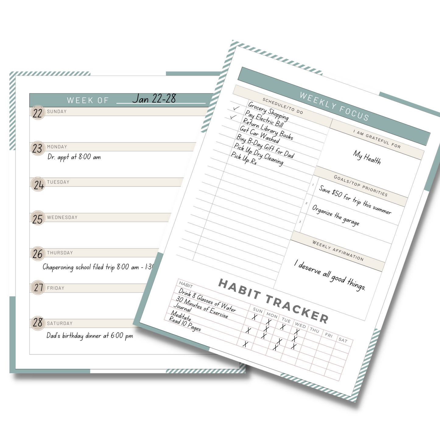Undated Monthly/Weekly Planner - Spiral