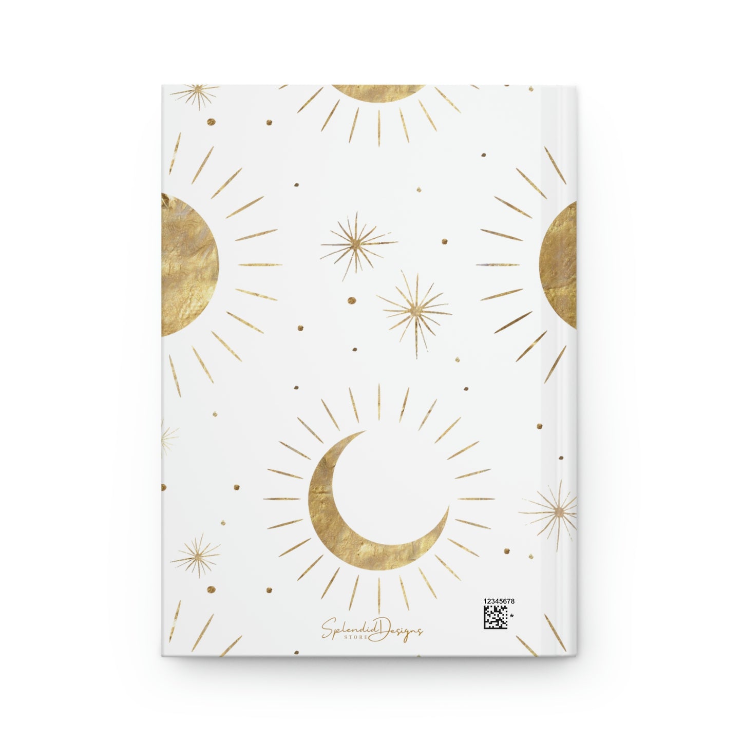 Sun Moon and Stars Journal - Hardcover - White