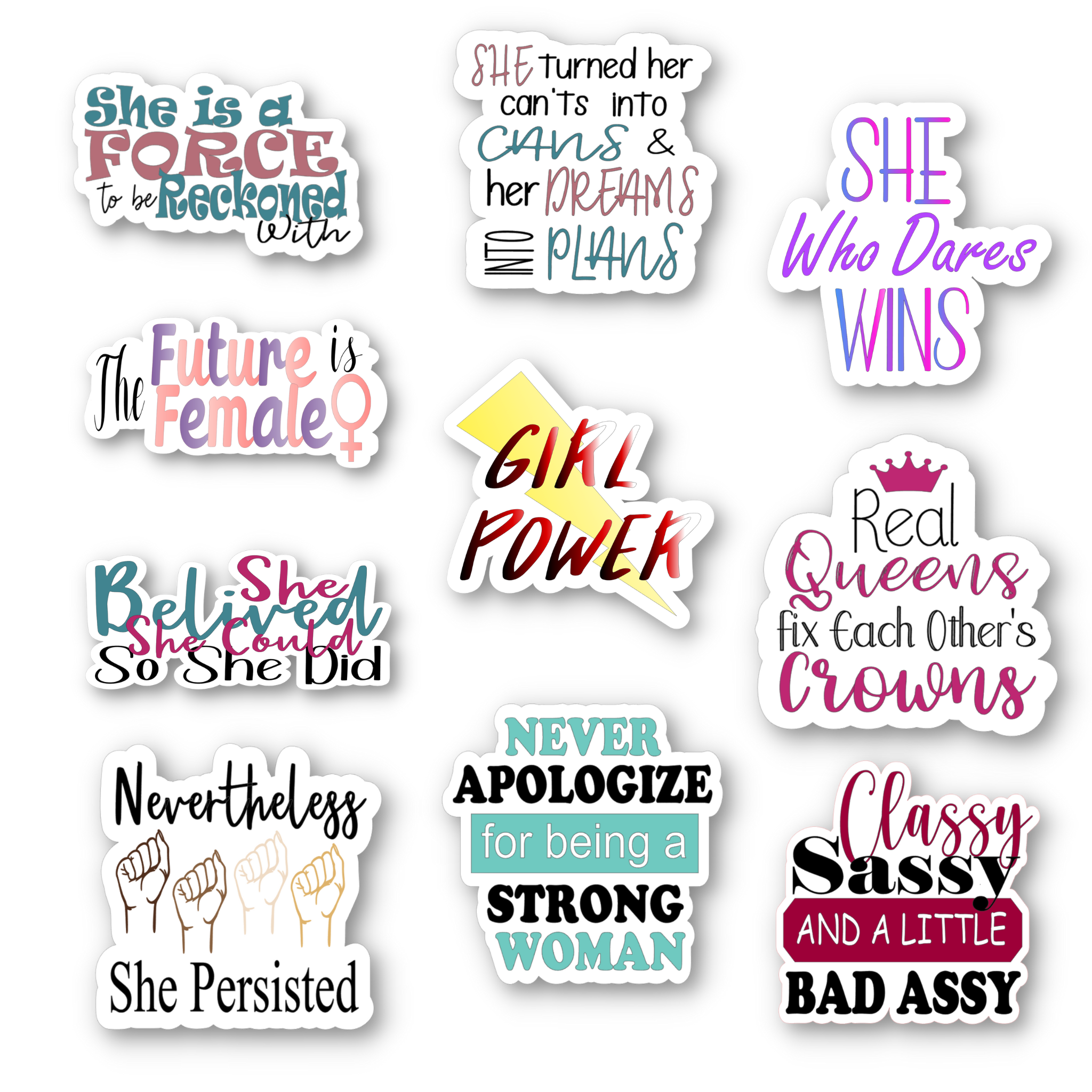 4 Sheets Inspirational Stickers, Motivational Stickers For Water