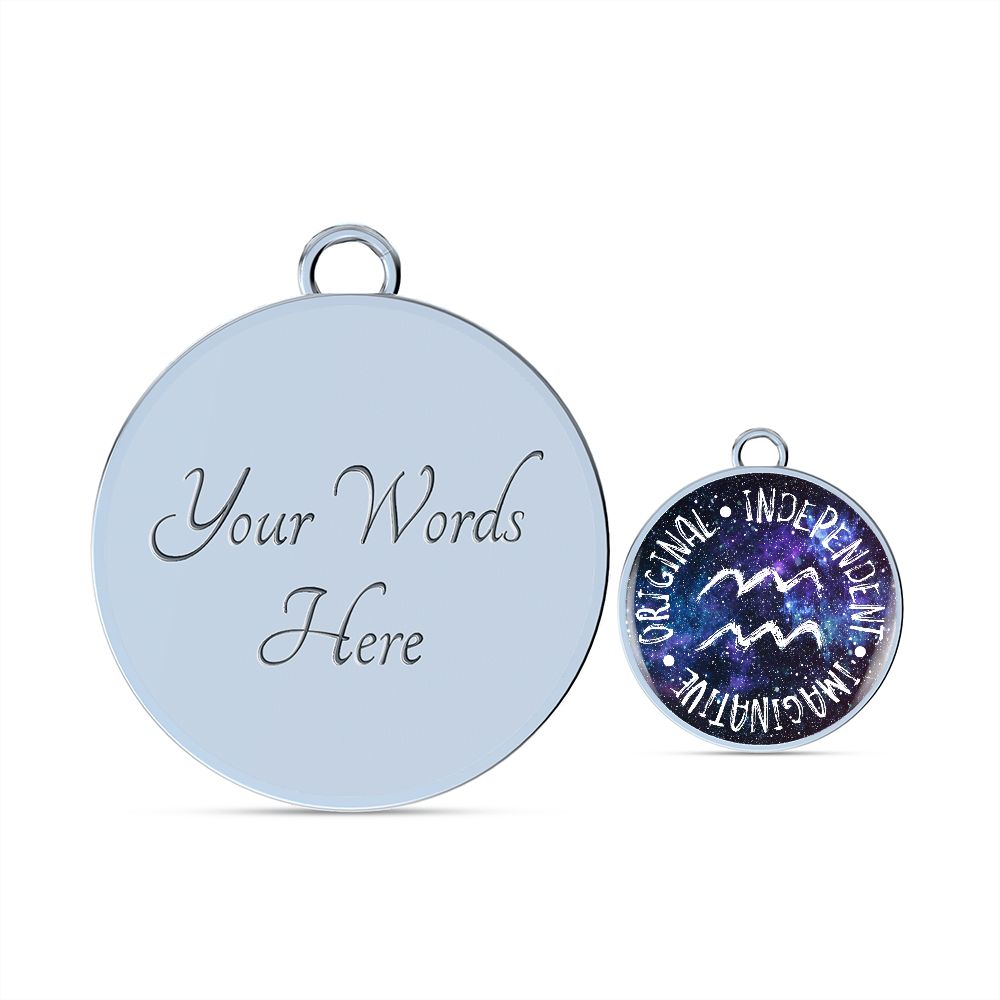 Aquarius Circle Pendant Bracelet
