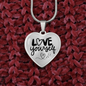 Love Yourself Heart Pendant Necklace