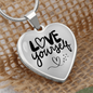 Love Yourself Heart Pendant Necklace