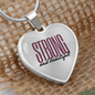 Strong and Beautiful Heart Pendant Necklace - silver