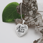 one of a kind heart quote bracelet - silver