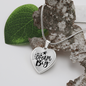 heart shaped pendant necklace with quote dream big, stainless steal