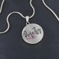 Perfectly Imperfect Circle Pendant Necklace - silver
