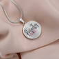 Perfectly Imperfect Circle Pendant Necklace - silver
