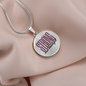 Strong and Beautiful Circle Pendant Necklace - silver