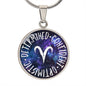 Aries Circle Pendant Necklace