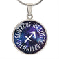 Sagittarius Circle Pendant Necklace