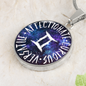 Gemini Circle Pendant Necklace