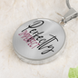 Perfectly Imperfect Circle Pendant Necklace - silver